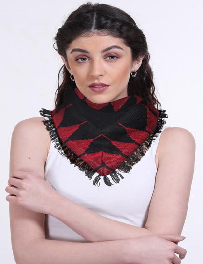 black--maroon-tribal-winter-scarf-with-black-tassels-