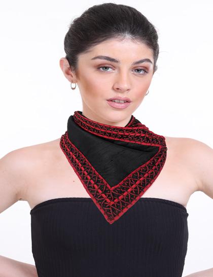 black-raw-silk-winter-scarf-with-red-cutwork-border