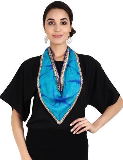 electric-blue--turquoise--tiedye-scarf-with-silvergold-threadwork-border