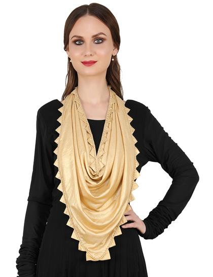 gold-lycra-foil-scarf-with-zigzag-border