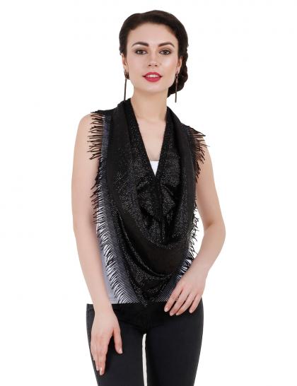 glitterati-black-tasseled-v-neck-scarf-