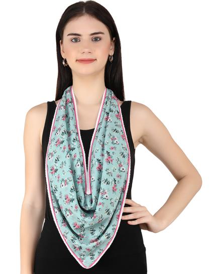 green--pink-floral-georgette-scarf-with-white-lace-piping