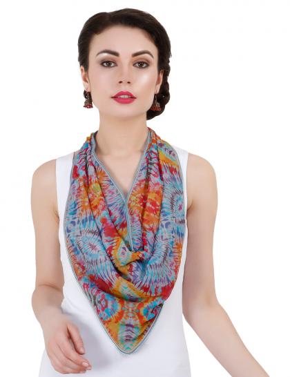 multicolour-georgette-blue-grey-piped-scarf-v-neck-