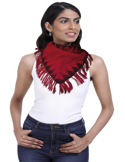 maroon--black-tribal-winter-scarf-with-red-tassels-