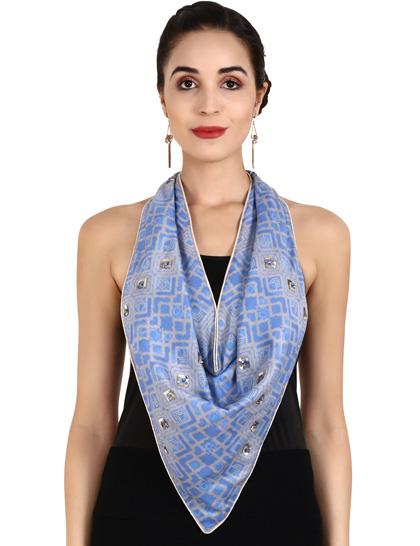 greyblue-geometric-sequined-vneck-scarf