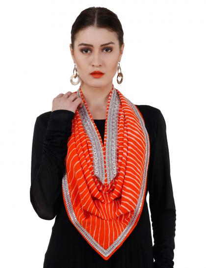 orange--silver-leheriya-scarf