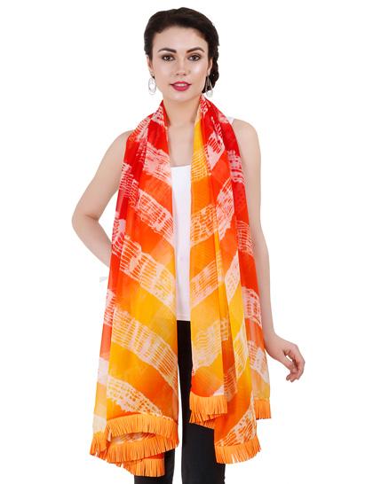 orange--red-womens-georgette-shaded-stole