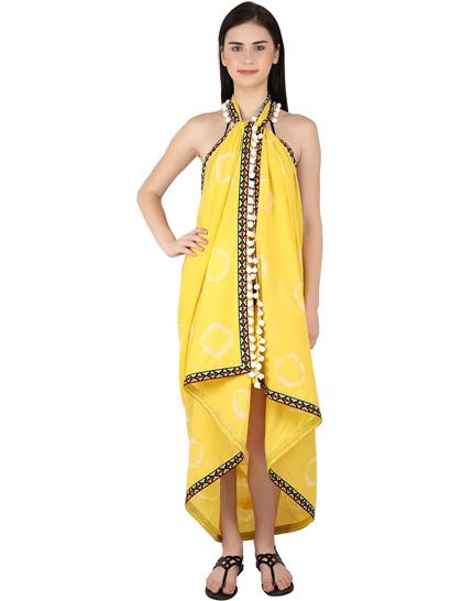 yellow-tiedye-muslin-sarong-with-mcolour-border--white-pompom