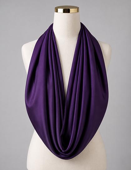 purple-satin-georgette-pleated-magnetic-scarf