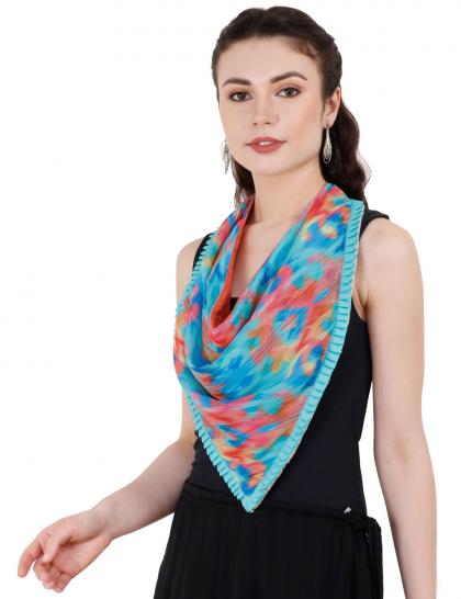 reversible-teal-orange-georgette-round-neck-scarf-