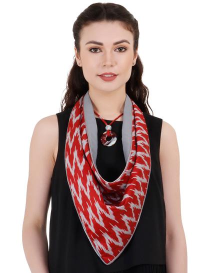 electric--pink-kota-scarf-with-silver-thread-border